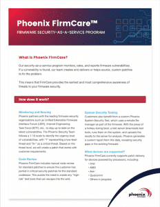 FirmCare Solution Sheet